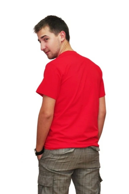 Футболка Степ унисекс однотонная красная (хлопок)#1 Футболка Степ унисекс однотонная красная (хлопок)#1