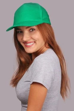 Бейсболка Велюр пятиклинка взрослая, однотонная (хлопок)#1