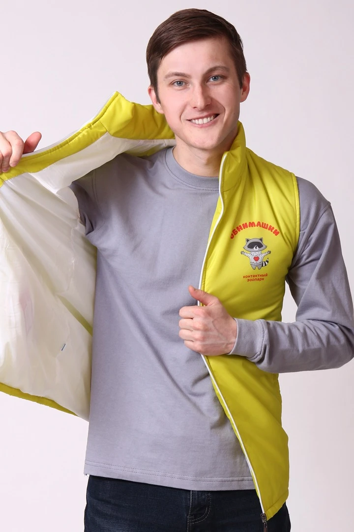 Жилет Детройт без капюшона унисекс, с полной запечаткой "Hugs"#2