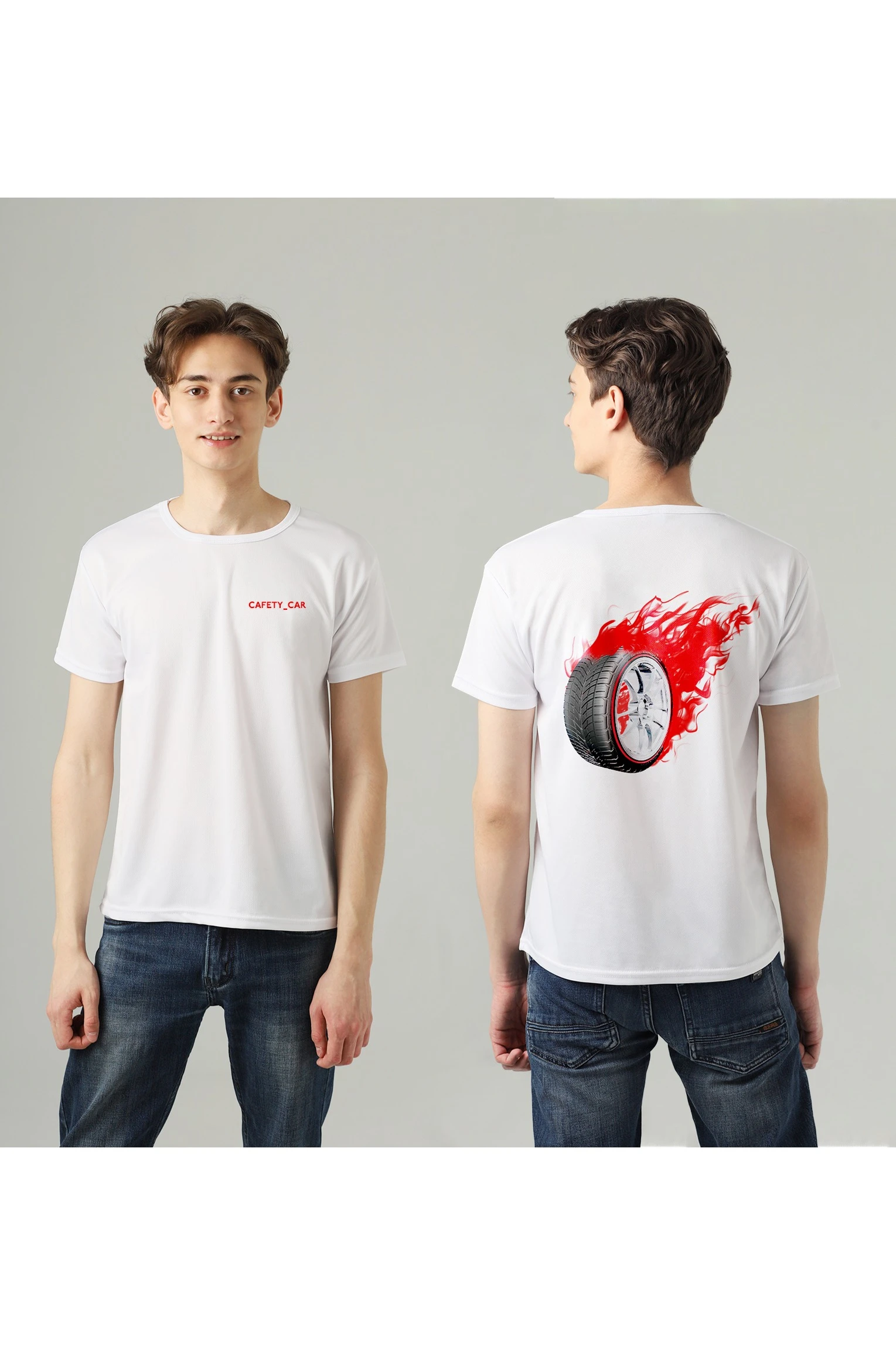 Футболка Джелл из ложной сетки унисекс, белая#5