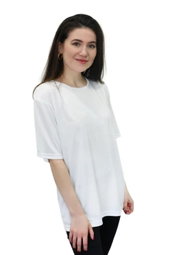 Футболка Нова оверсайз унисекс однотонная (полиэстер)#1