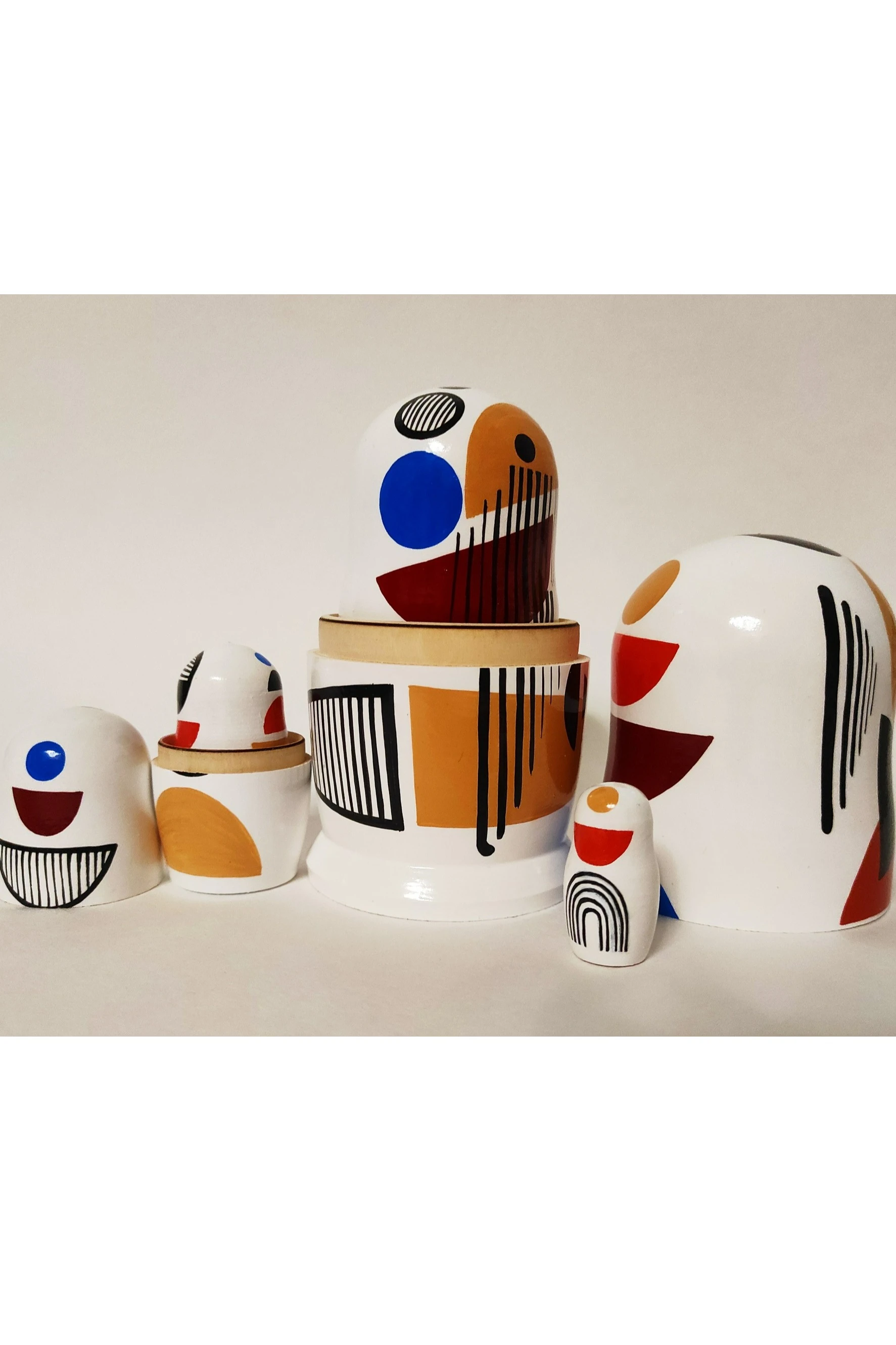 Матрешка "Нордик", матовая, средняя, 5 шт Матрешка "Нордик", матовая, средняя, 5 шт