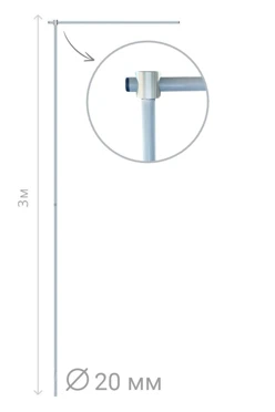 Флагшток Бриз Слим 3 м, алюминиевый (покраска)#1