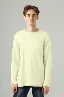 Купить толстовку Мартин из футера унисекс, однотонная молочная