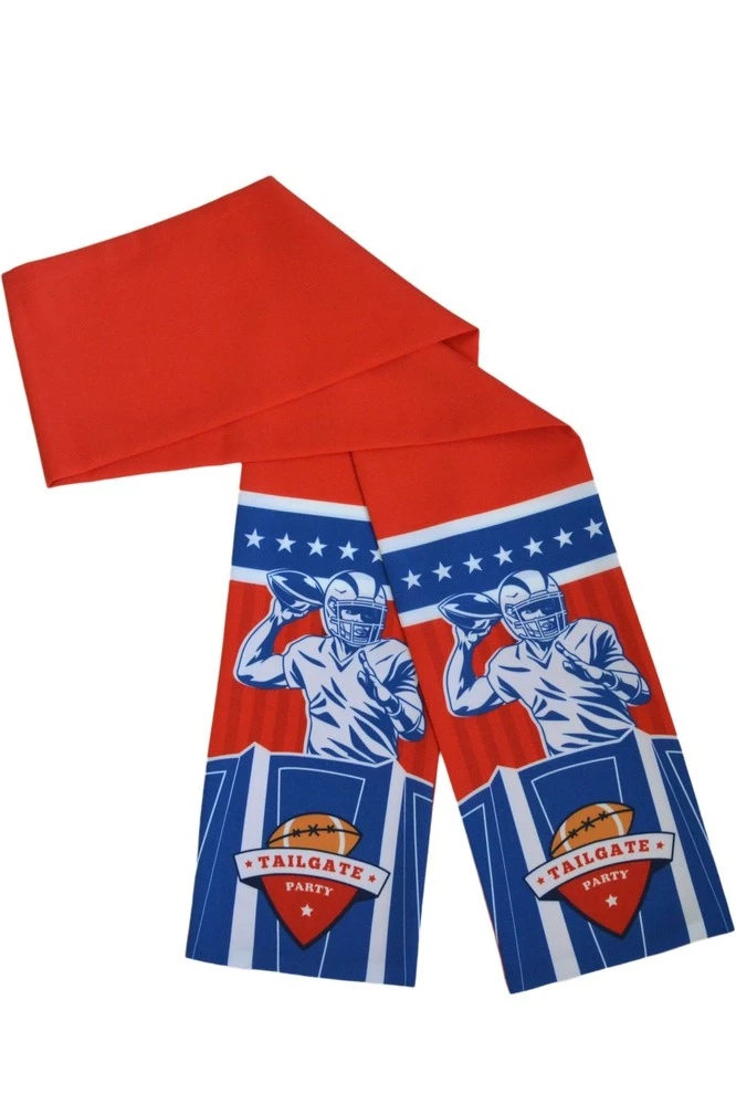 Шарф двухслойный легкий 15х130 см, с полной запечаткой "Tailgate party"#5