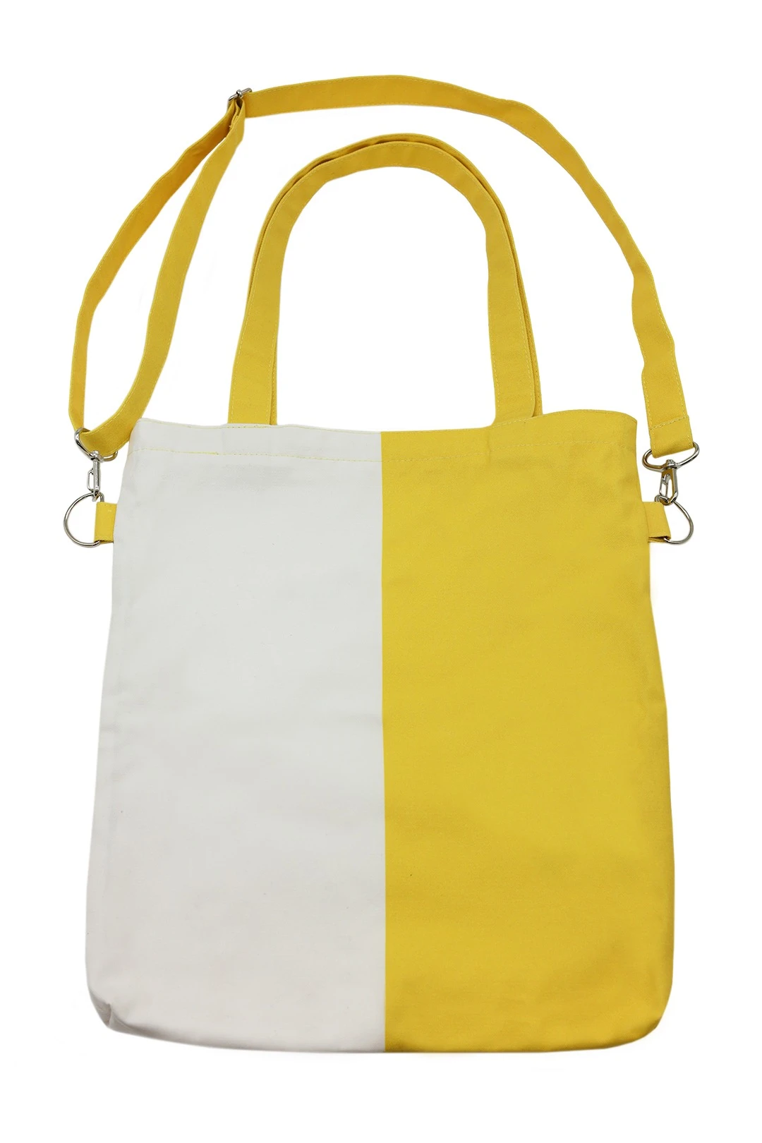 Сумка Эдит из саржи 33х38х4 см, печать с двух сторон "Yellow White"#3