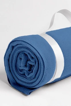 Купить голубой плед Классик флисовый однотонный