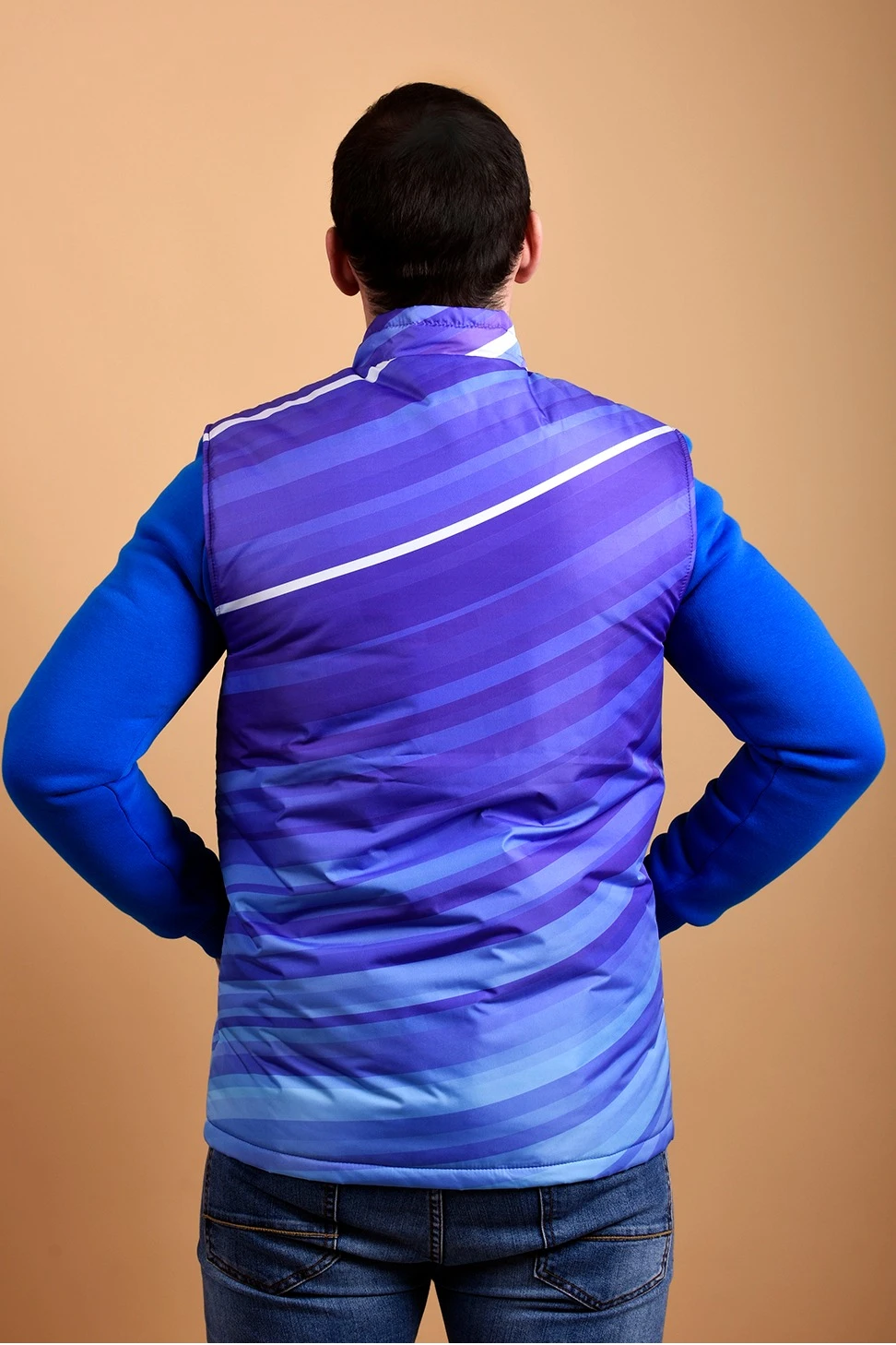 Жилет Детройт без капюшона унисекс, с полной запечаткой "Handsome"#1