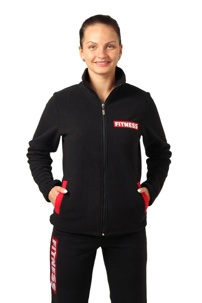 Толстовка Харисон флисовая без капюшона женская, однотонная "Fitnes"#1 Толстовка Харисон флисовая без капюшона женская, однотонная "Fitnes"#1