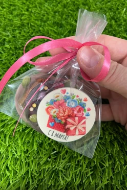 Набор шоколадных медальонов 5 см 3 шт#1