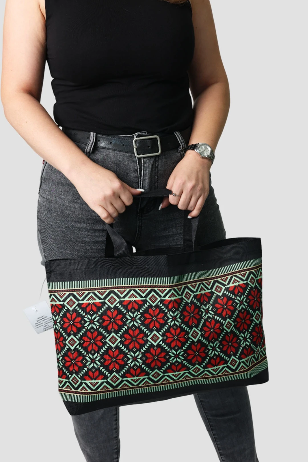 Купить сумку Комби из греты 40х30х10 см, с принтом "Pattern flowers"