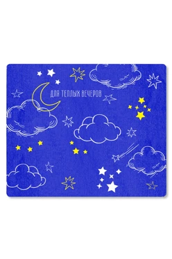 Купить плед Молли из футера 120х145 см, с принтом "For warm evenings"