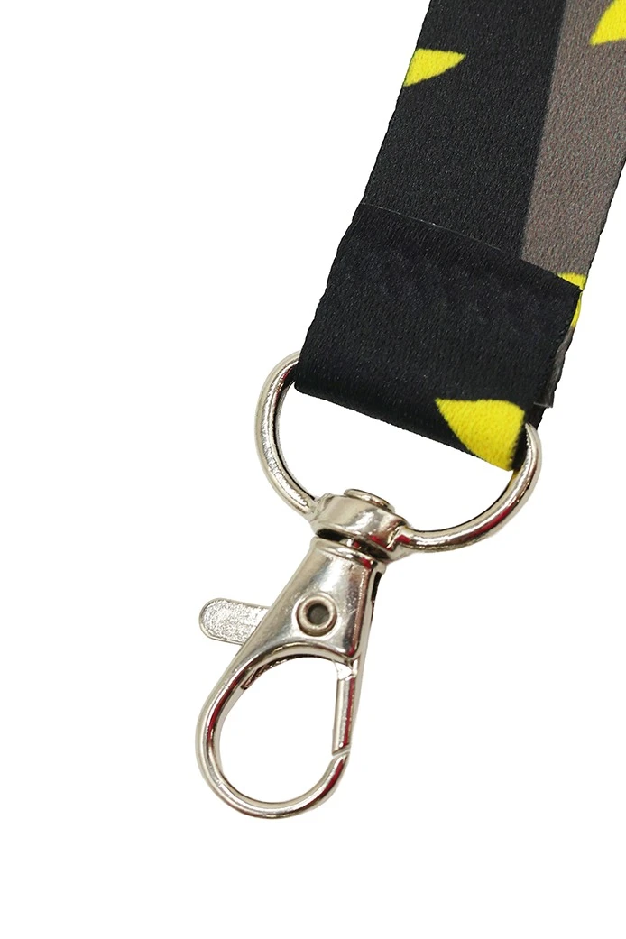 Лента для бейджа блекаут ширина 2,5 см, с двумя карабинами, с печатью#4