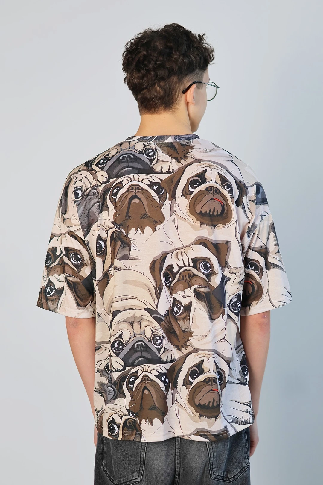 Футболка Макс оверсайз из футера пэ унисекс с полной запечаткой#3