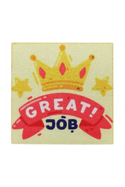Купить наклейку-стикер Квадрат 5х5 см с печатью "Great Job"