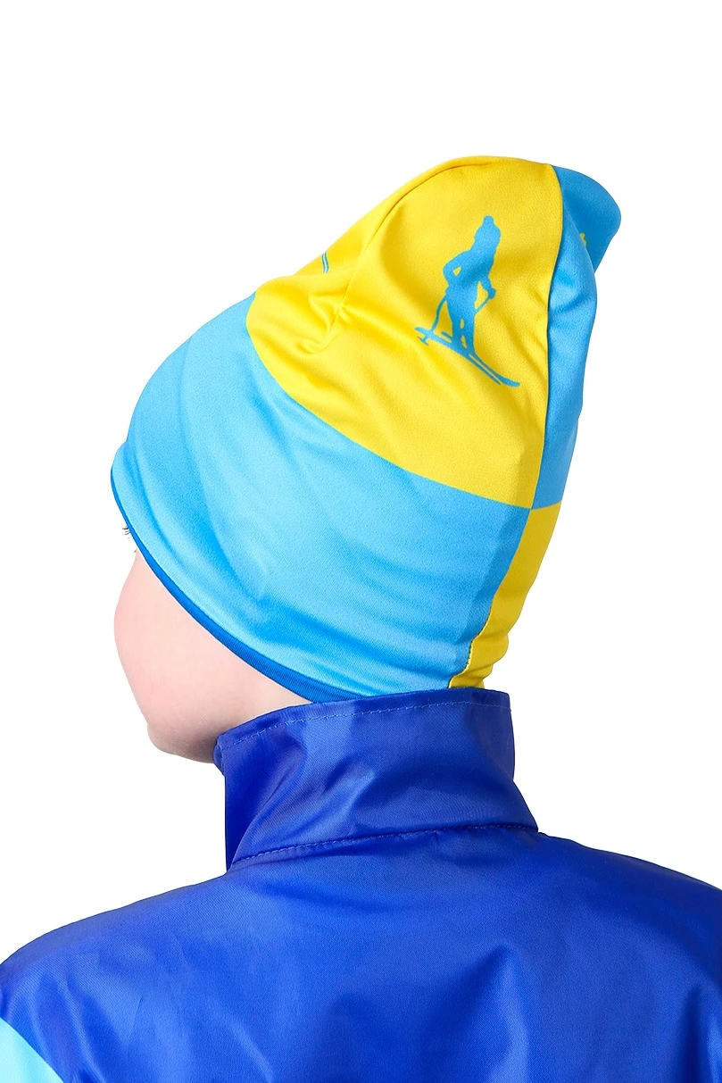 Шапка Сноу двухслойная детская, с полной запечаткой "Ski academy"#2