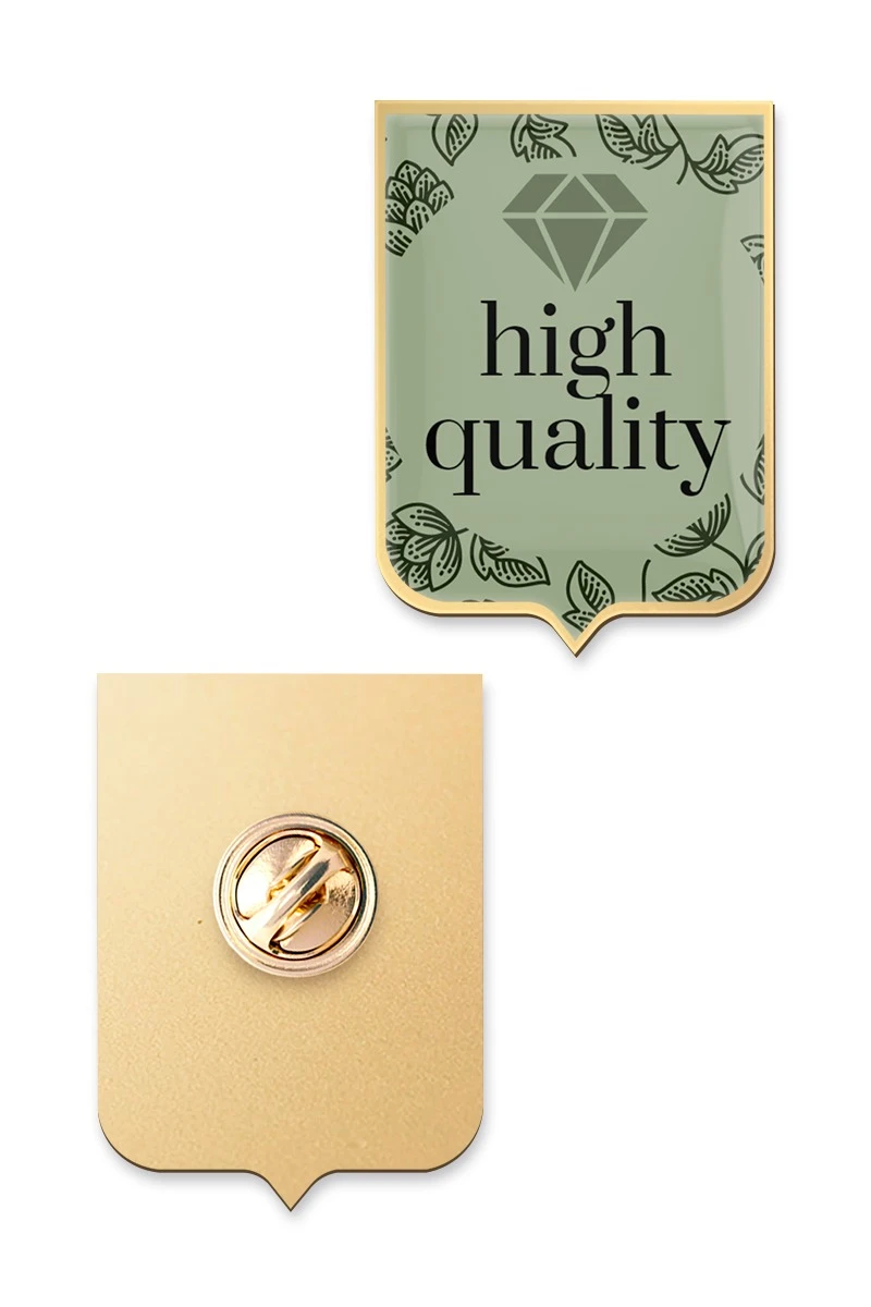 Значок заливной Герб 30х22 мм, с принтом "high quality"#1