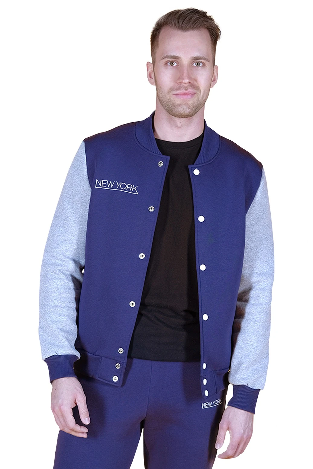 Бомбер Стайл из футера унисекс, однотонный#1 Бомбер Стайл из футера унисекс, однотонный#1