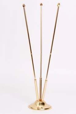 Купить подставку фигурную металлическую (золото сталь) 3 шток