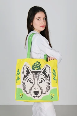 Сумка Киндо из двунитки 40х40х10 см, с полной запечаткой#1