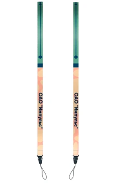 Купить ленту для бейджа блекаут ширина 1,5 см, с фастексом, с печатью "Импульс"