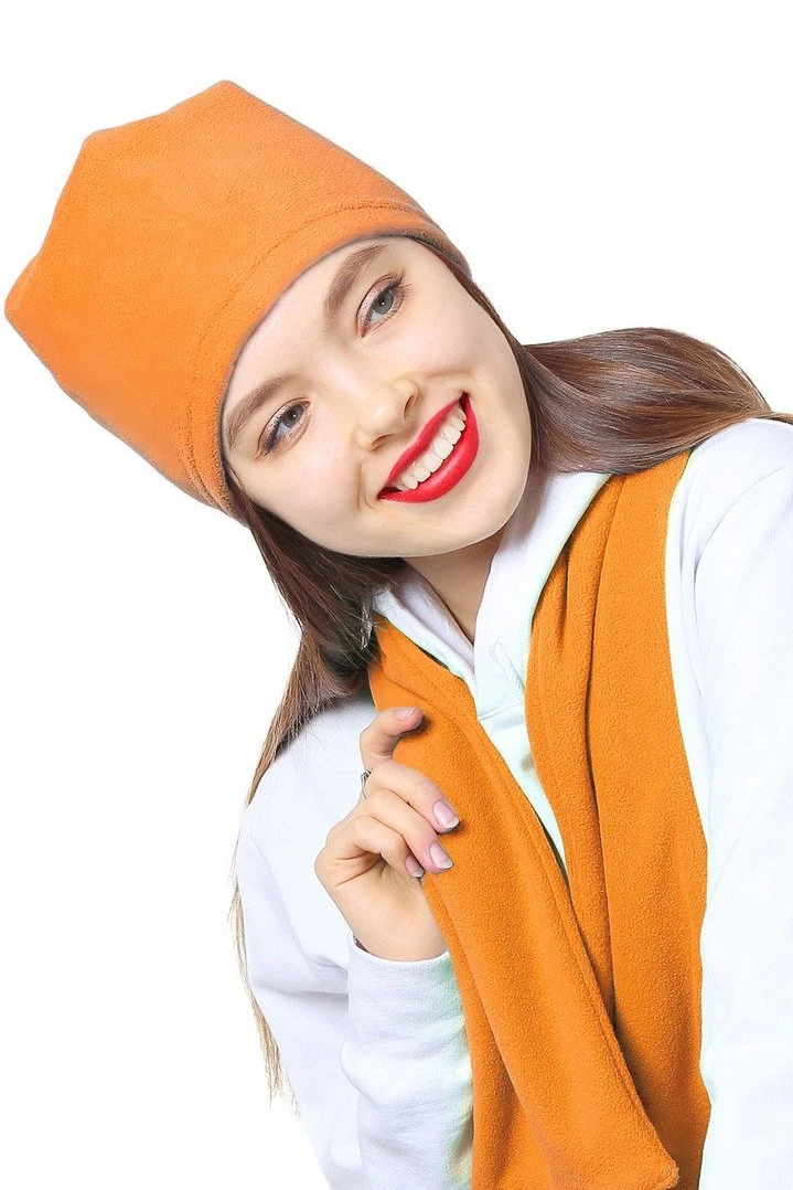 Купить шапку флисовую взрослую оранжевую (однослойная) Купить шапку флисовую взрослую оранжевую (однослойная)