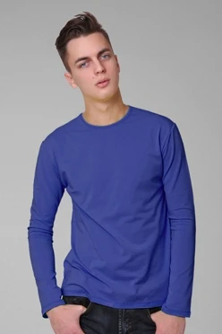 Купить темно-синий лонгслив Атлетик Плюс унисекс