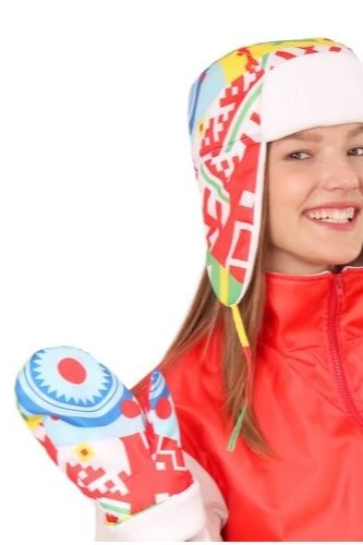 Варежки утепленные двухслойные, с полной запечаткой#4