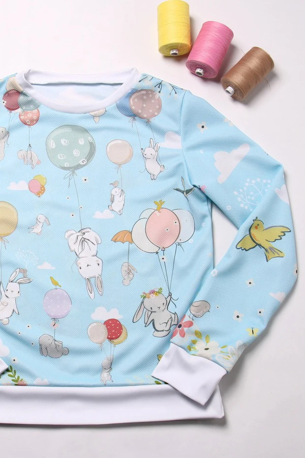 Купить свитшот унисекс "Зайцы" с полной запечаткой