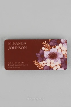 Купить бейдж металлический 30х60 мм без окна "Miranda Johnson"