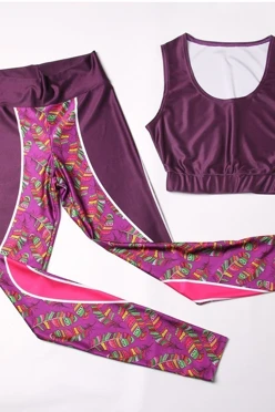 Комплект женский с принтом "Magic Leaves"#1