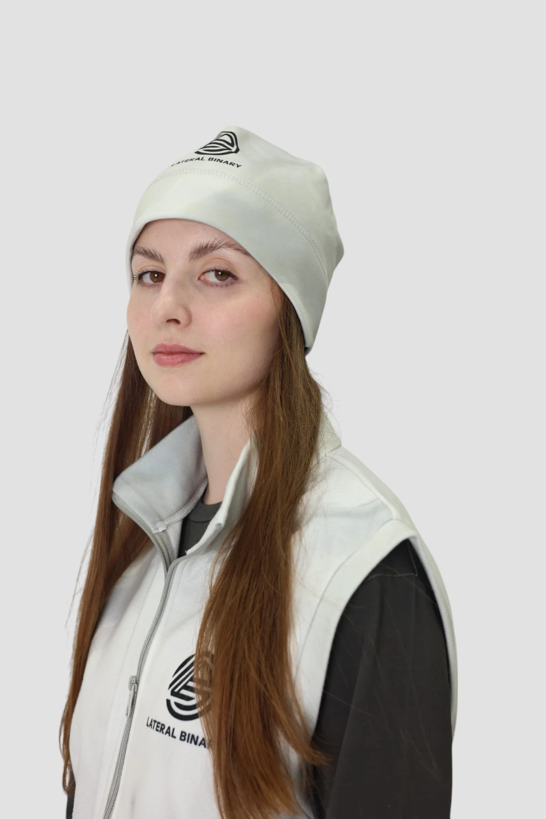 Шапка Лав флисовая однослойная взрослая, с полной запечаткой "Later Binary"#2