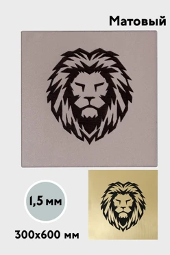 Купить пластик двухслойный матовый 600х300 мм 1,5 мм