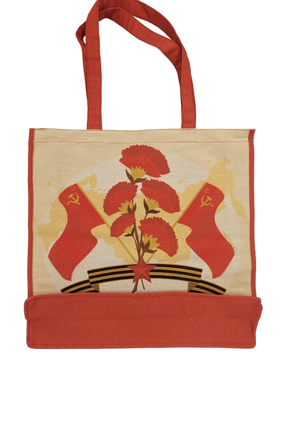 Сумка Киндо из двунитки 40х40х10 см, печать с двух сторон "Victory Day"#1 Сумка Киндо из двунитки 40х40х10 см, печать с двух сторон "Victory Day"#1