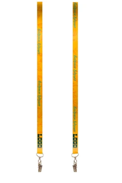 Купить ленту для бейджа репс ширина 1,5 см, с клипсой, с печатью "Logo"