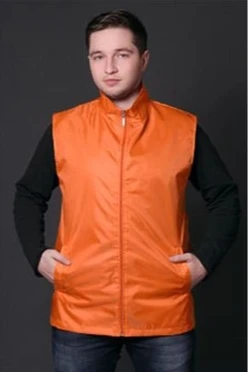 Жилет Брайт унисекс, однотонный оранжевый#1