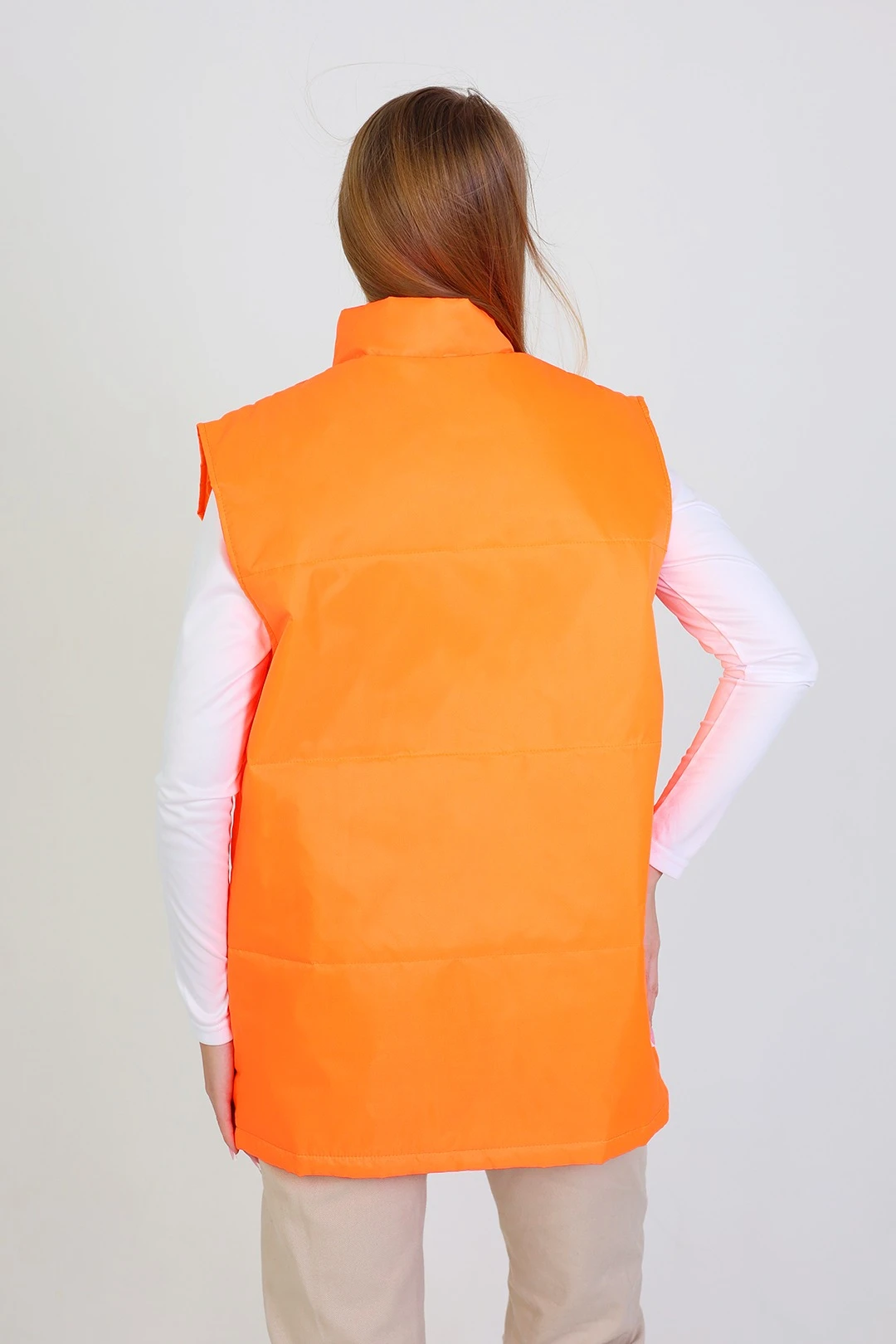 Жилет Оливер унисекс, однотонный оранжевый#3
