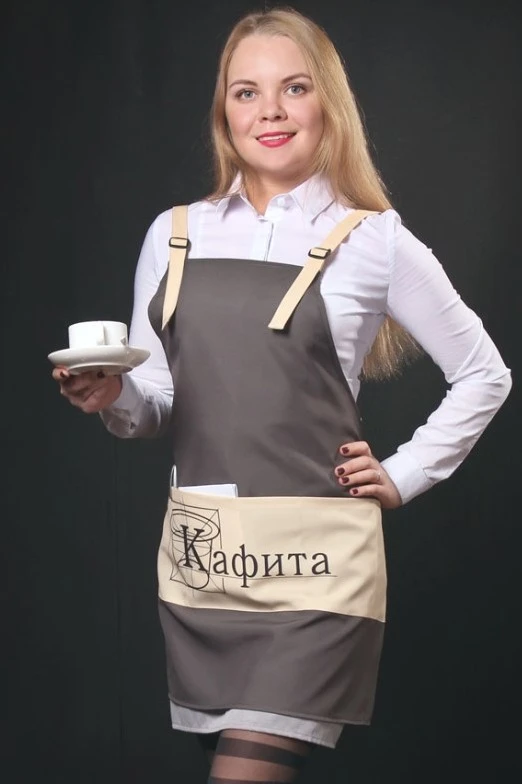 Фартук Хилтон из габардина, с полной запечаткой#1