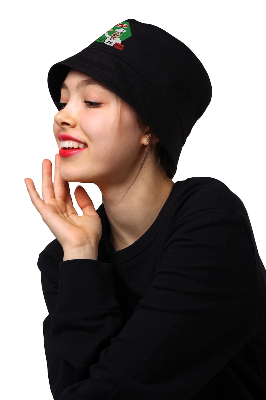 Панама Монако из греты с отстроченными полями, однотонная "Pizza"#3 Панама Монако из греты с отстроченными полями, однотонная "Pizza"#3