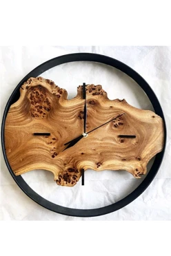 Настенные часы в стиле LOFT, черные, D30/40 см