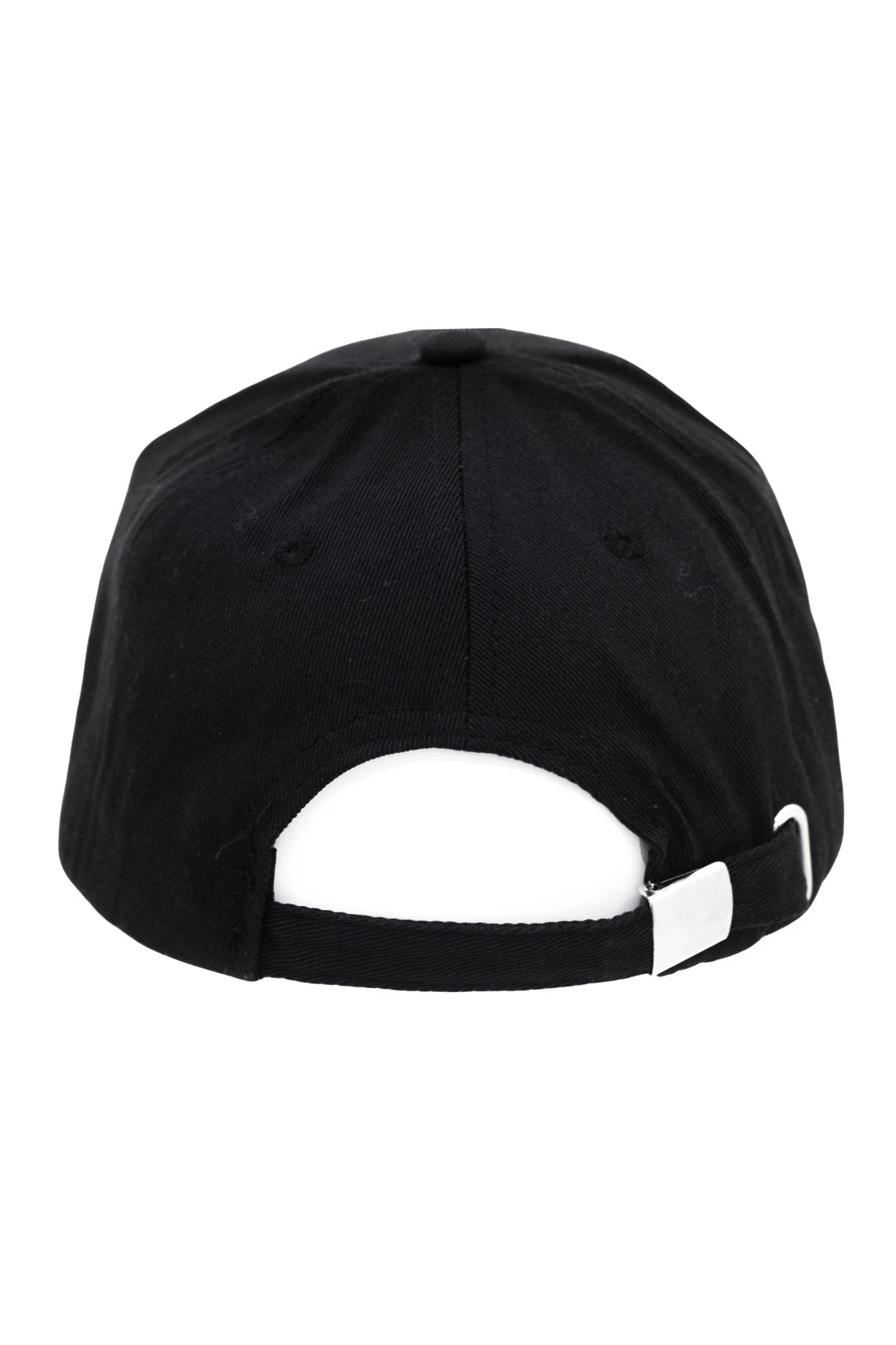 Бейсболка Актив пятиклинка взрослая, однотонная черная (хлопок)#1