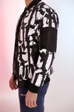 Куртка-бомбер Форд без капюшона на синтепоне унисекс, с полной запечаткой#1