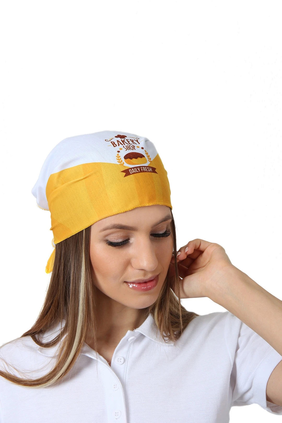 Бандана с полной запечаткой, полиэстер 60х60х90 см "Bakery shop"#3