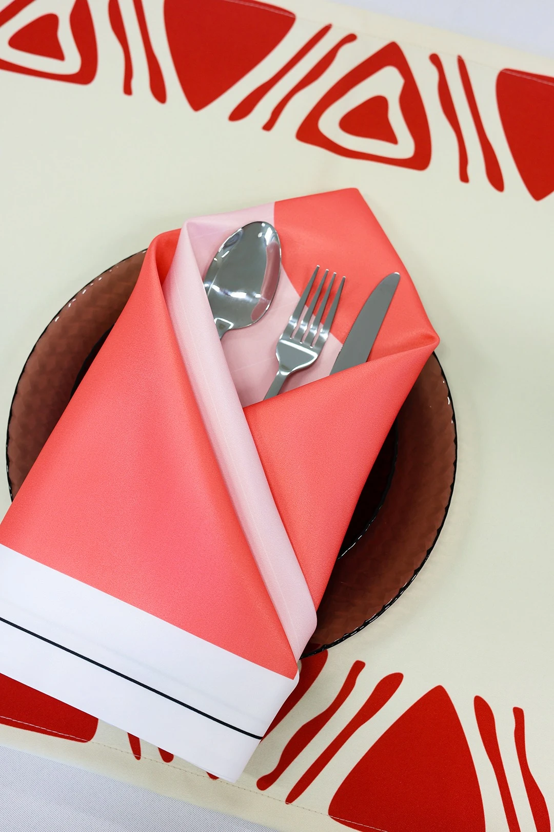 Скатерть квадратная 70х70 см, с полной запечаткой (полиэстер) "Barbaris"#4