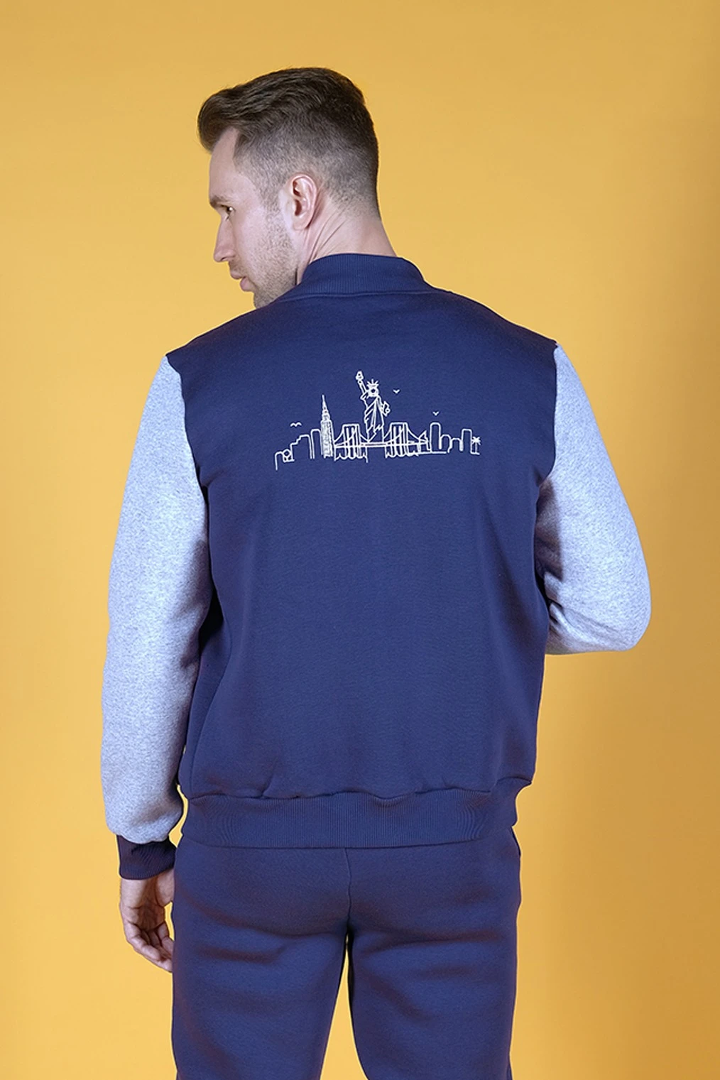 Бомбер Стайл из футера унисекс, однотонный#3 Бомбер Стайл из футера унисекс, однотонный#3