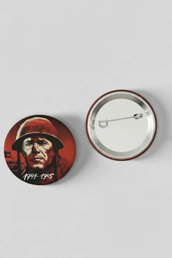 Значок закатной диаметр 44 мм, с принтом "A long road"#1