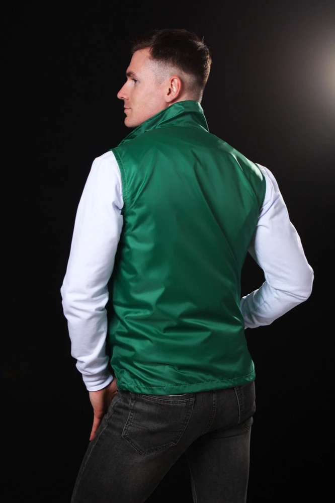 Купить жилет Брайт однотонный взрослый зеленый Купить жилет Брайт однотонный взрослый зеленый