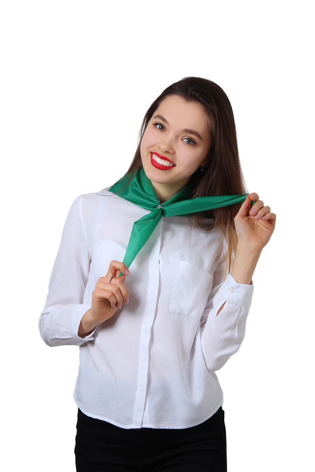 Косынка Лолла из шелка расцвечивания 60х60х90 см, однотонная#4 Косынка Лолла из шелка расцвечивания 60х60х90 см, однотонная#4