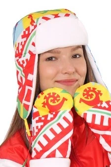 Купить шапку-ушанку на флисе "Happy"