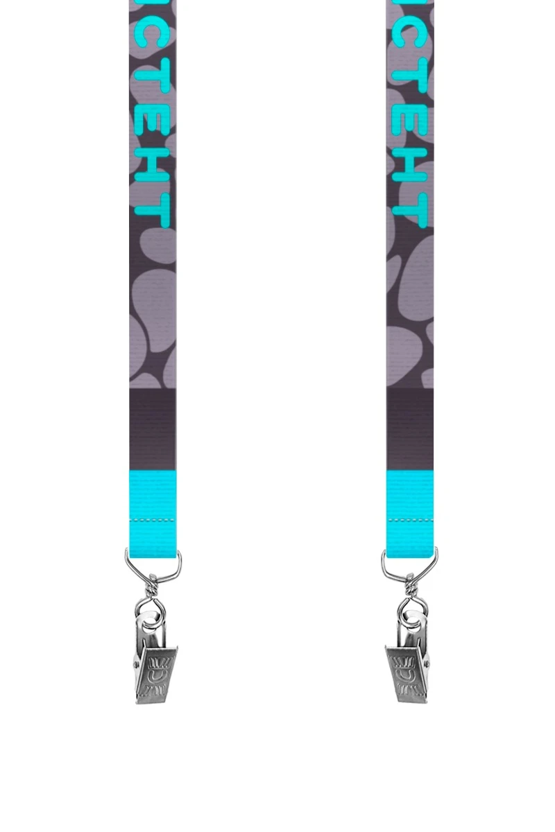 Купить ленту для бейджа репс ширина 2,5 см, с клипсой, с печатью "Ассистент"